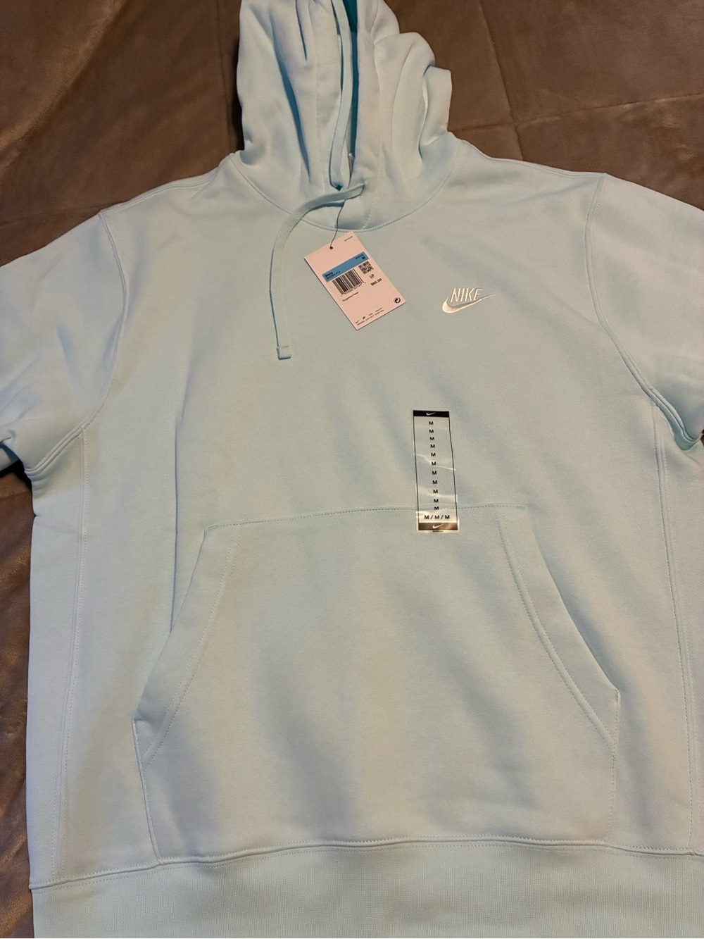 New!!! Nike Light Blue Crewneck Hoodie with Subtle Logo